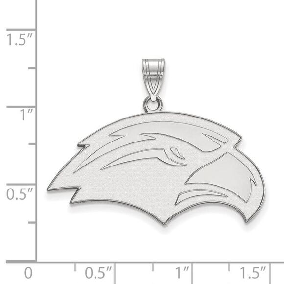 10k White Gold Southern Mississippi Large Pendant